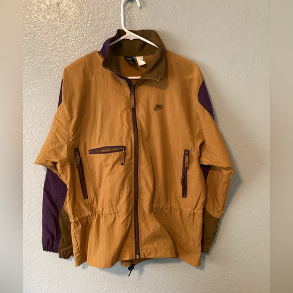 Nike Vintage  ACG Two-Tone Mustard and Purple Windbreaker Jacket - Picture 3 of 7